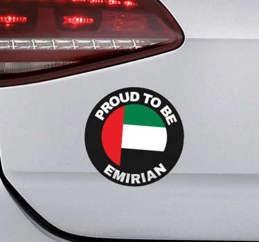 Proud to be Emirian Car Sticker - TenStickers