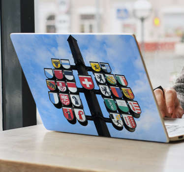 Fototapete Schweizer Kantone Wappen - TenStickers