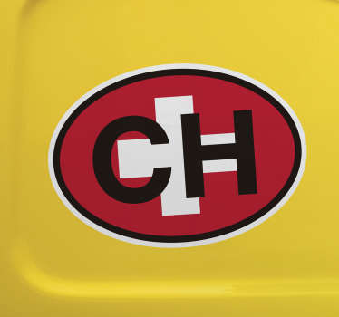 Motorrad Aufkleber schweizer Flagge CH - TenStickers