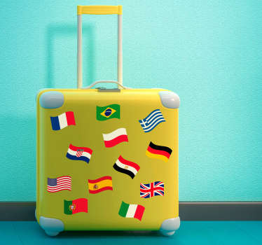 Pegatina banderas para maleta - TenVinilo