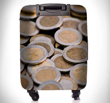 Naklejka na walizkę pieniądze - TenStickers