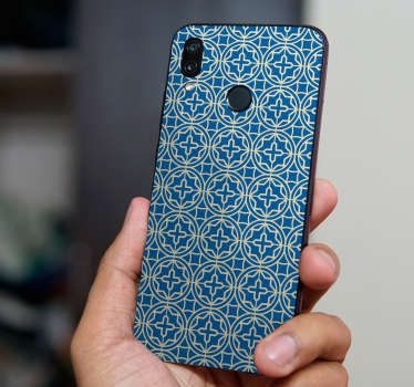 Adhesivo azul de vinilo para decorar la superficie del teléfono. Cómprelo en el mejor tamaño adecuado. Fácil de aplicar y autoadhesivo.