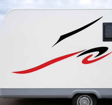 Sticker camping car lignes décoratives - TenStickers