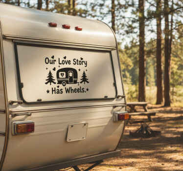 Sticker camping car citation romantique humoristique - TenStickers