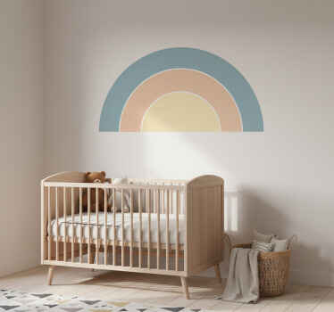 Illustration wall sticker a three-color rainbow - TenStickers