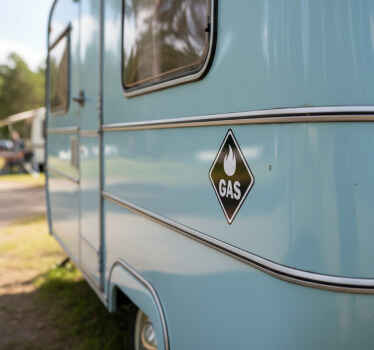 Gas stickers for caravans white gas sign - TenStickers