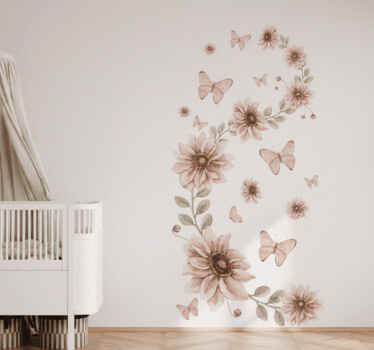 Adesivi animali per bambini farfalla arco boho - TenStickers