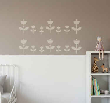 Adesivi animali per bambini fiori astratti per asilo - TenStickers