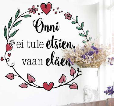 Onnea olohuoneen seinän sisustus - Tenstickers