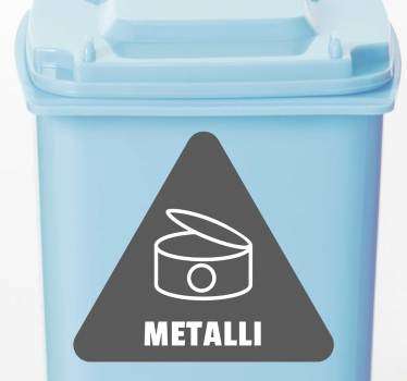 Metallin kierrätys vinyyli merkki - Tenstickers