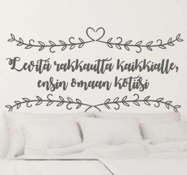 Levitä rakkauden teksti vinyyli tarra - Tenstickers