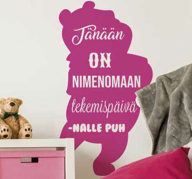 Winnie pooh päivä laina tarra - Tenstickers