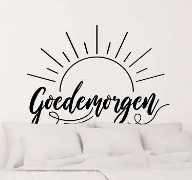 Muurstickers slaapkamer Goedemorgen - TenStickers