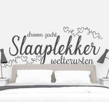 Muurstickers slaapkamer Slaaplekker - TenStickers
