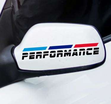 Car Mirrors Performance Car Sticker - TenStickers