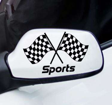 Car Mirrors Sports Car decal - TenStickers