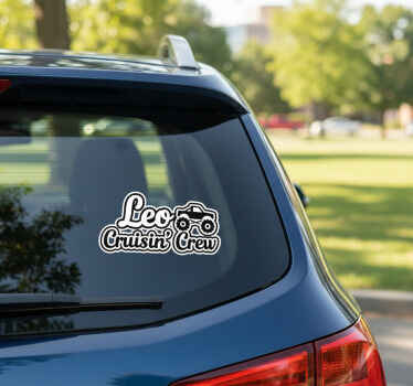 Sticker voiture nom personnalisé - TenStickers