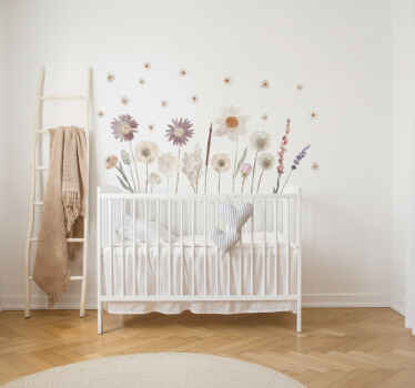 Cool meadow flower wall sticker - TenStickers