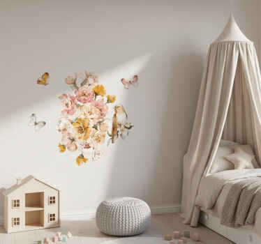 Sticker fleur un bouquet de fleurs subtils - TenStickers