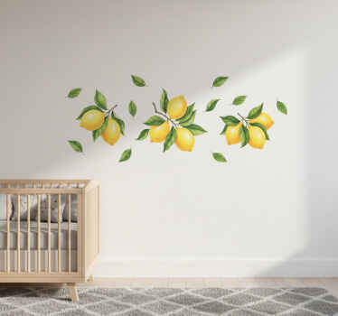 Sticker fleur collection citron - TenStickers
