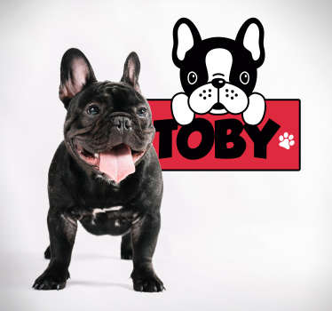 αυτοματοποιημένο αυτοκόλλητο τοίχου ζώων μπουλντόγκ - TenStickers