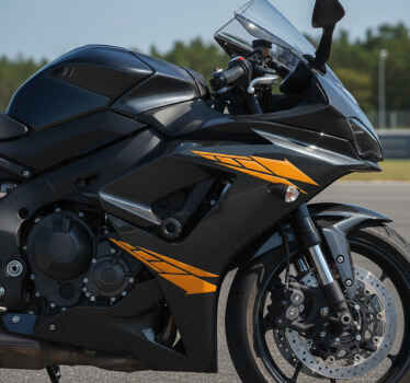 Motorrad aufkleber mit aerodynamischen rennstreifen - TenStickers
