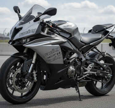 Motorcycle sticker racing text set - TenStickers