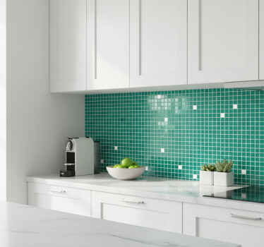 Tile sticker green scale square sequence - TenStickers