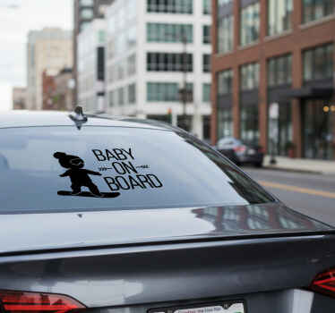 Car sticker snowboarder baby vinyl decal - TenStickers