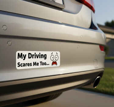 Adesivo per auto la mia guida spaventa anche me - TenStickers