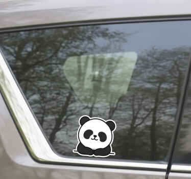 Cute small panda car sticker - TenStickers