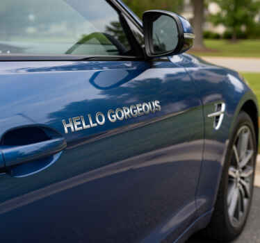 Car sticker hello beautiful - TenStickers