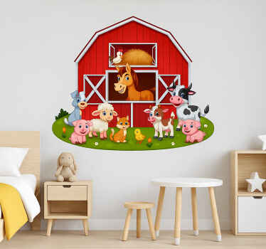Autocolante animal fazenda com animais - TenStickers
