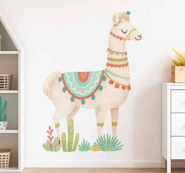 Childrens' wall stickers smiling llama - TenStickers