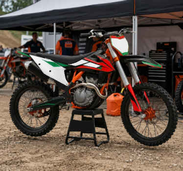 Motocross grafikk ktm sx 350 grønn og rød - Tenstickers