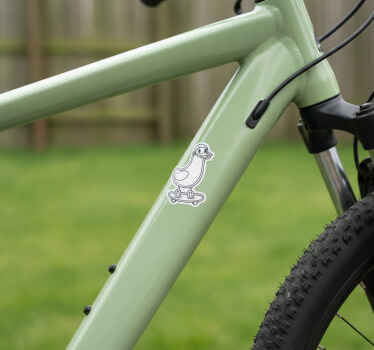 Nalepky na bicykel kačka na skateboarde - Tenstickers