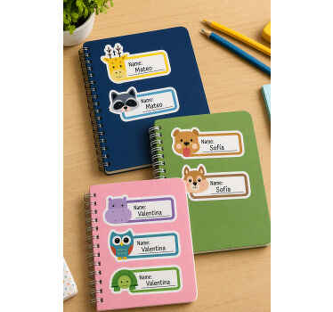 Vinilo decorativo personalizable cuaderno infantil - TenVinilo