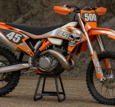 Kit vinilo moto enduro ktm exc 500 naranja - TenVinilo