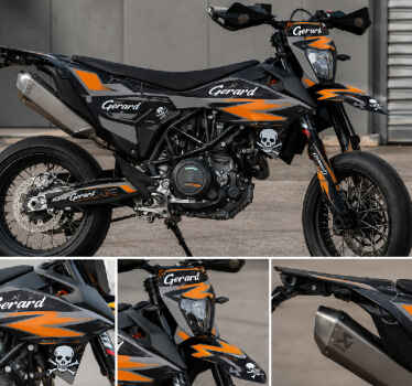 Motorbike graphic kit enduro ktm 690 smc r with name - TenStickers