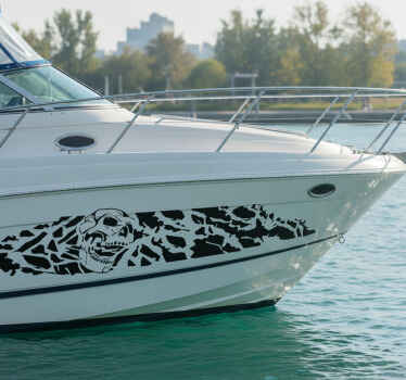 Jet boat decals black skeleton shapes - TenStickers
