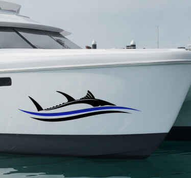 Vinyl boat stripes shark and stripes lines - TenStickers