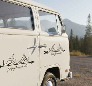 Enjoy the moments campervan decal - TenStickers