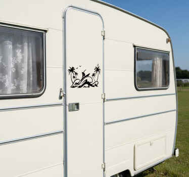 Campervan decal surfing vibes - TenStickers