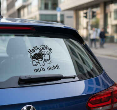 Autoaufkleber lustige langsame schildkröte - TenStickers