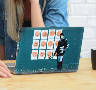 Vinilo original Banksy sonríe - TenVinilo