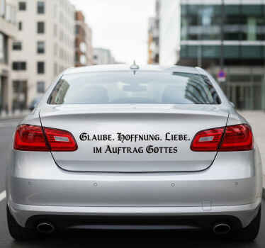 Autoaufkleber mit religiösem missionsschriftzug - TenStickers