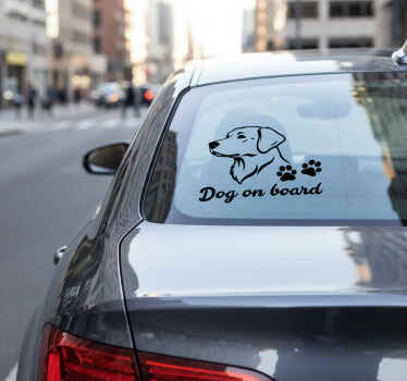 Autoaufkleber hund an bord - TenStickers