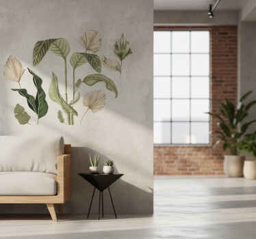 Sticker mural botanique shabby chic - TenStickers