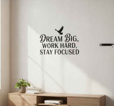 Sticker mural citation inspirante décoration intérieure - TenStickers
