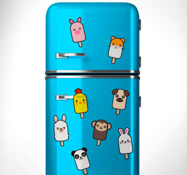 Eis am Stiel Tier Wandaufkleber Set - TenStickers